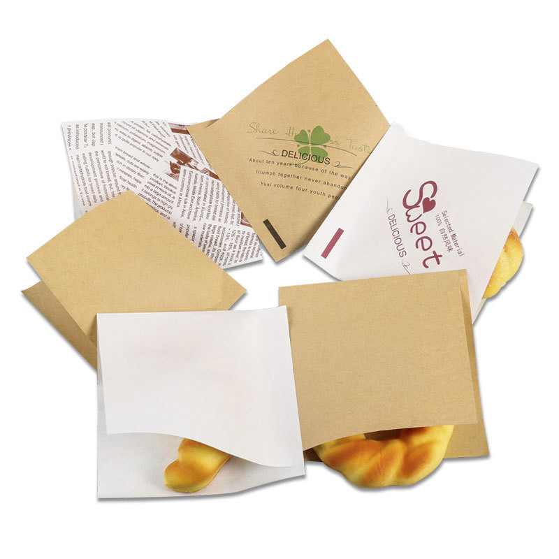 BIODEGRADABLE TRIANGLE PAPER BAG WITH GREASE-PROOF EFFECT FOR HAMBURGER,PANCAKE,HAMBURGER